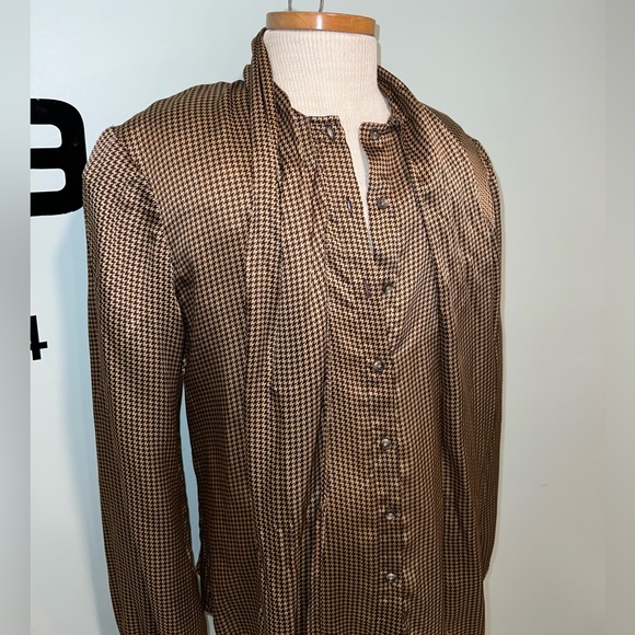 Lauren Ralph Lauren Bow Silk Blouse Size 2 - Picture 4 of 7